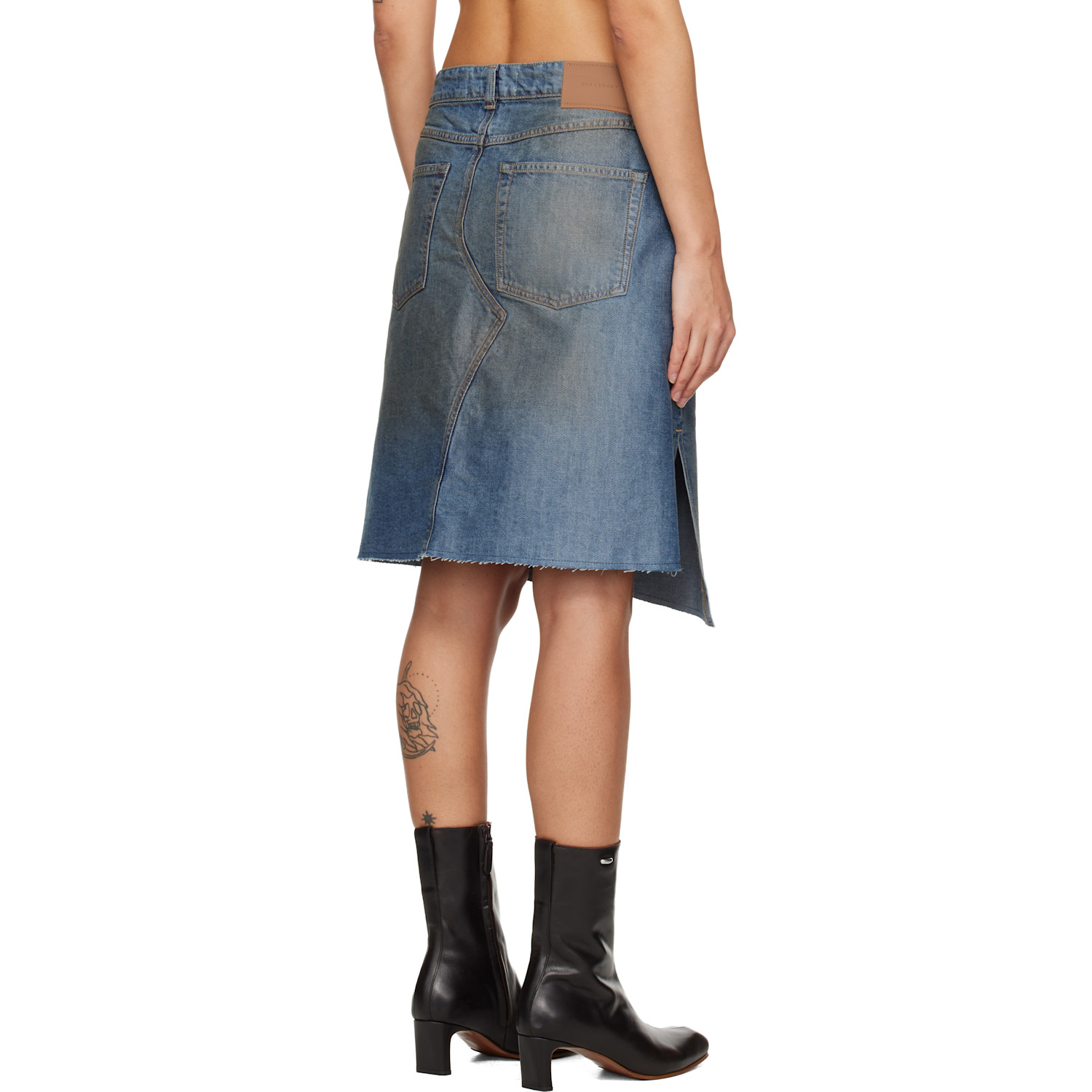  Our Legacy Blue Craft Denim Midi Skirt 