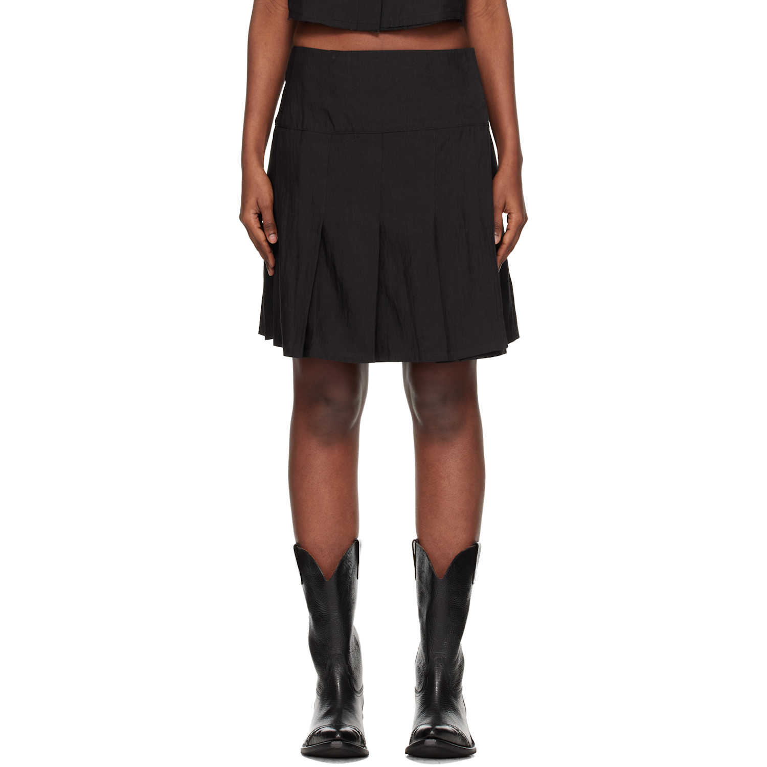 OUR LEGACY Black Girdle Miniskirt