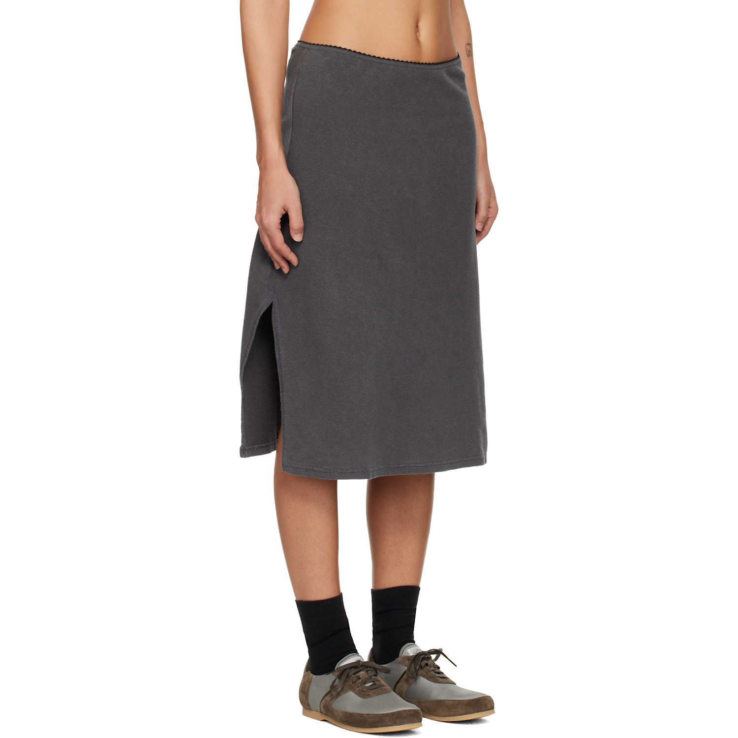  Our Legacy Gray Picnic Midi Skirt 