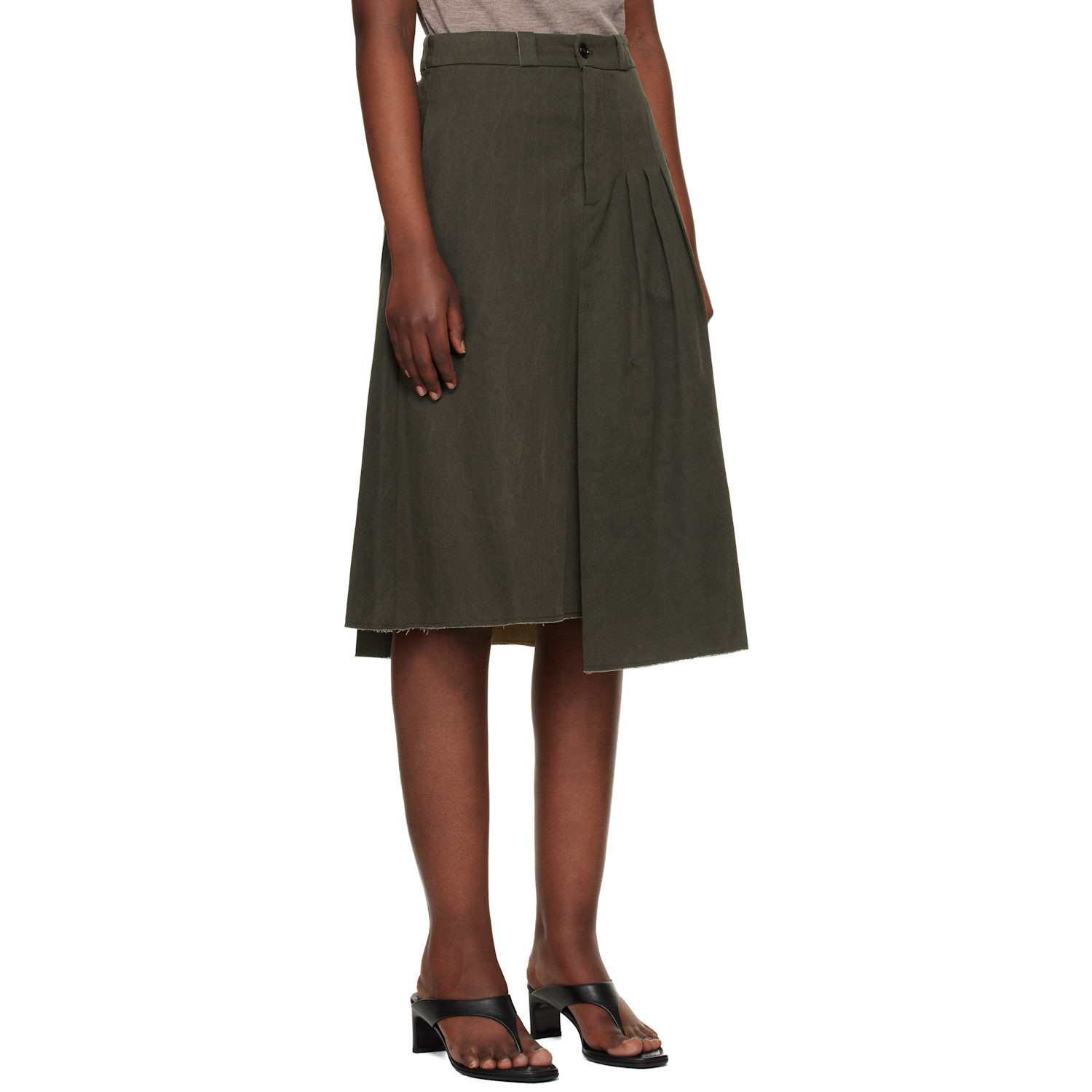  Our Legacy Gray Origami Midi Skirt 