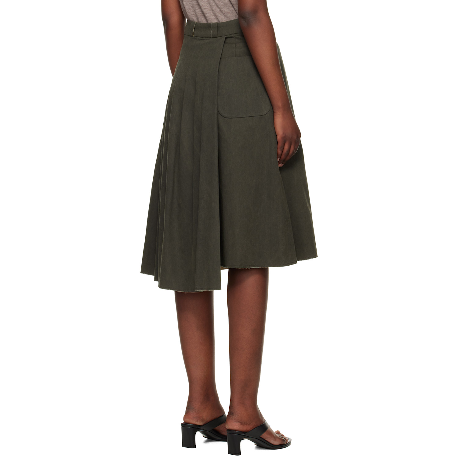 Our Legacy Gray Origami Midi Skirt 