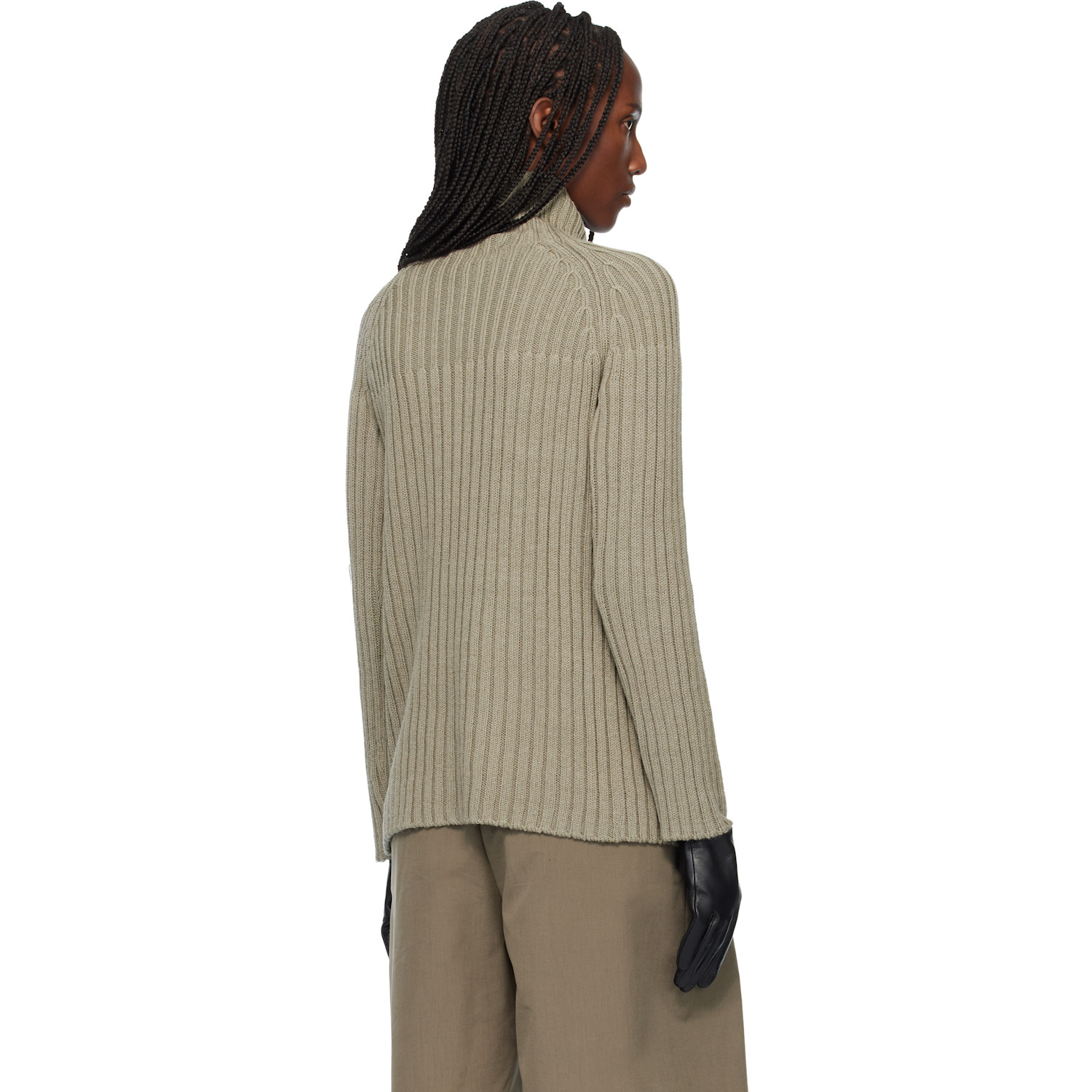  Our Legacy Khaki Column Zip Cardigan 