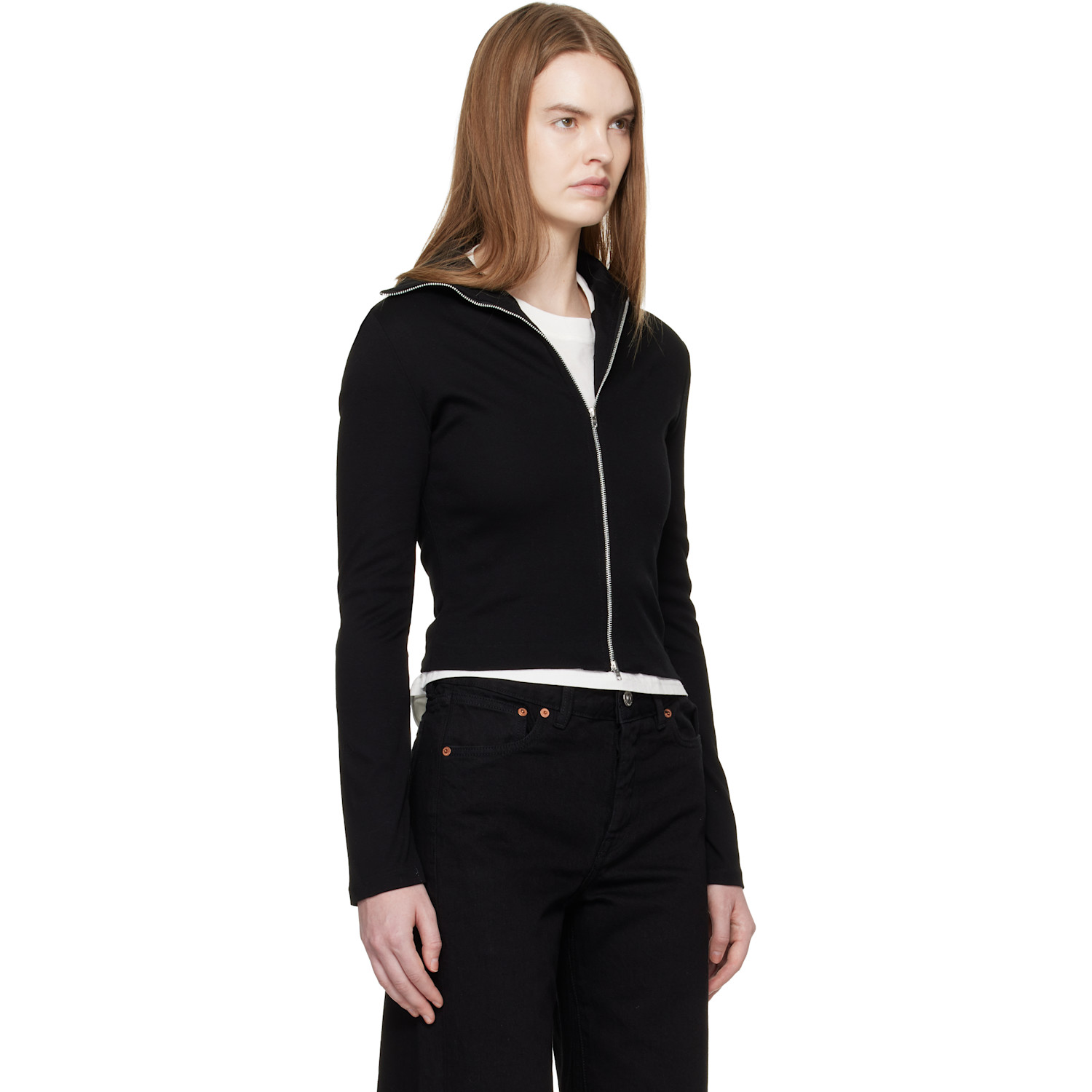  Our Legacy Black Slim Zip Longsleeve Jacket 