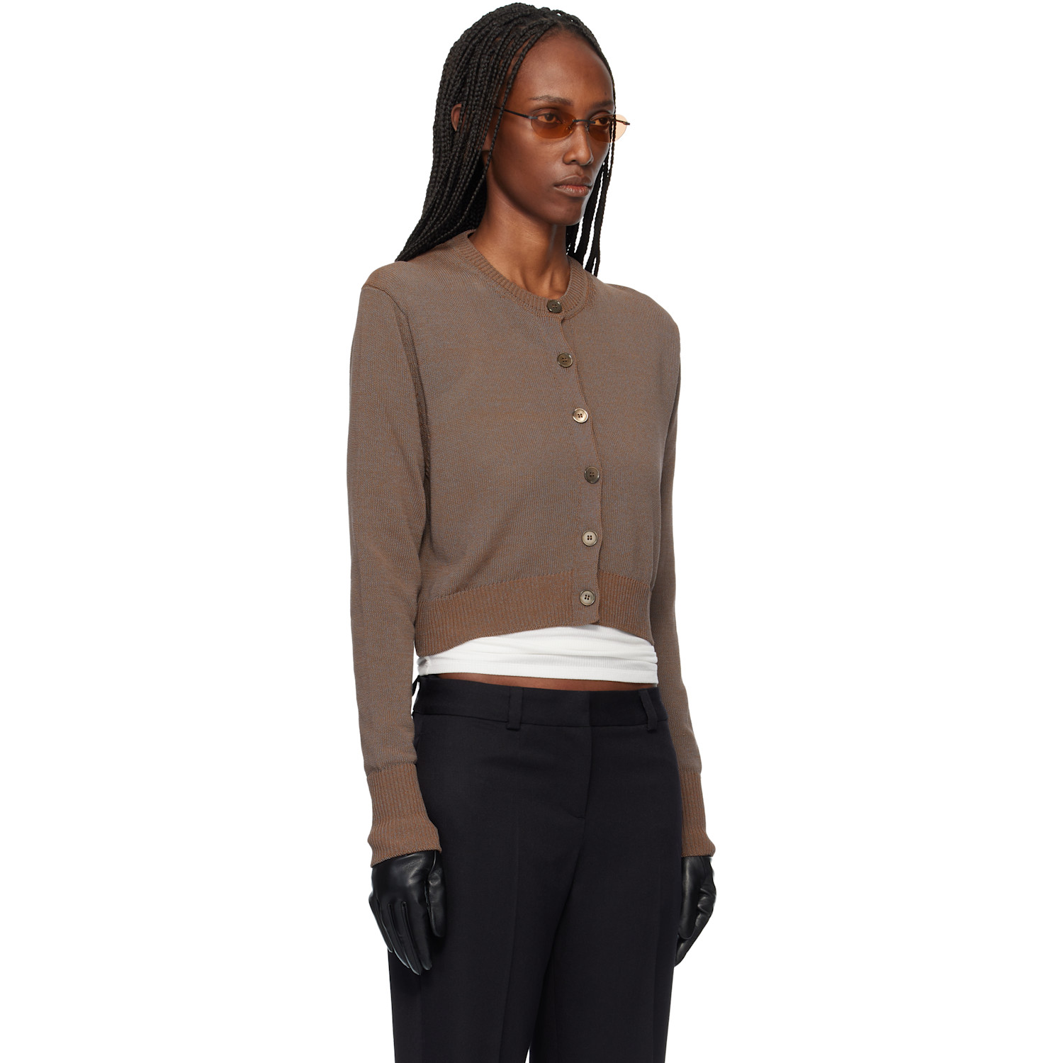  Our Legacy Brown Micro Cardigan 