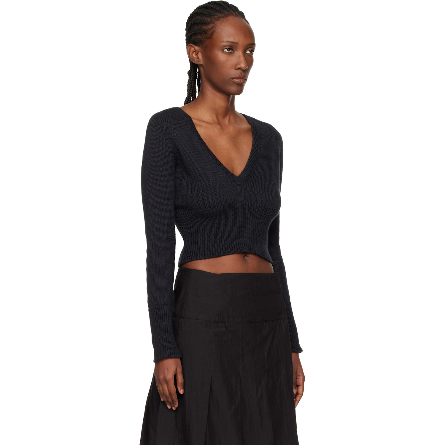  Our Legacy Black Sharp V-neck Sweater 