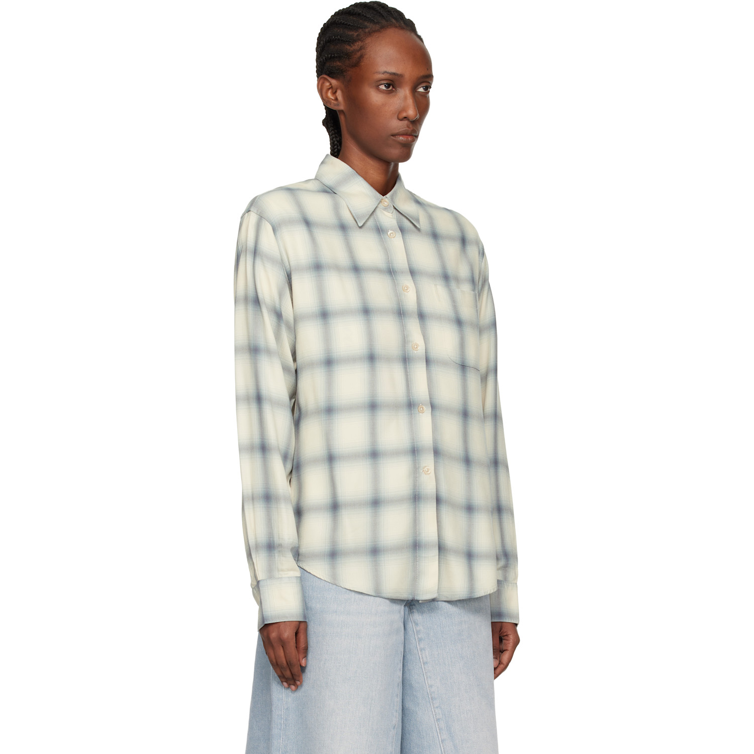  Our Legacy Off-white & Gray Forever Shirt 