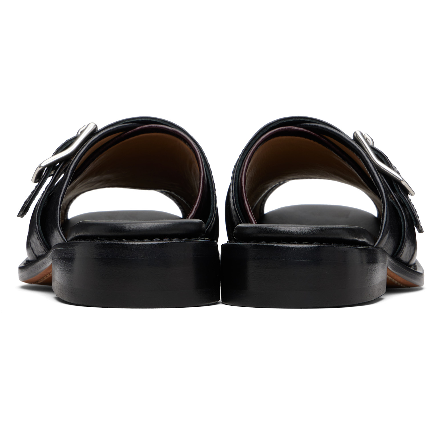  Our Legacy Black & Burgundy Ginza Sandals 