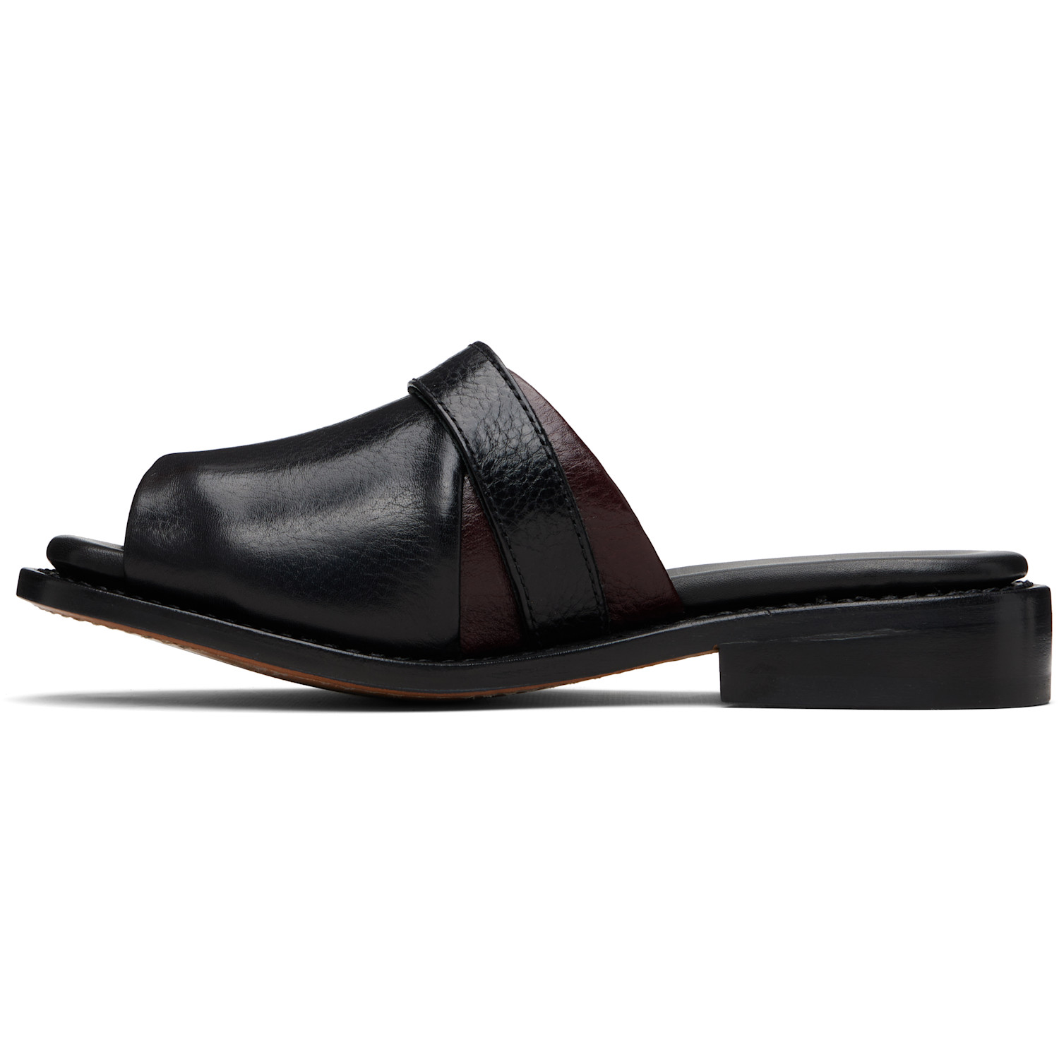  Our Legacy Black & Burgundy Ginza Sandals 