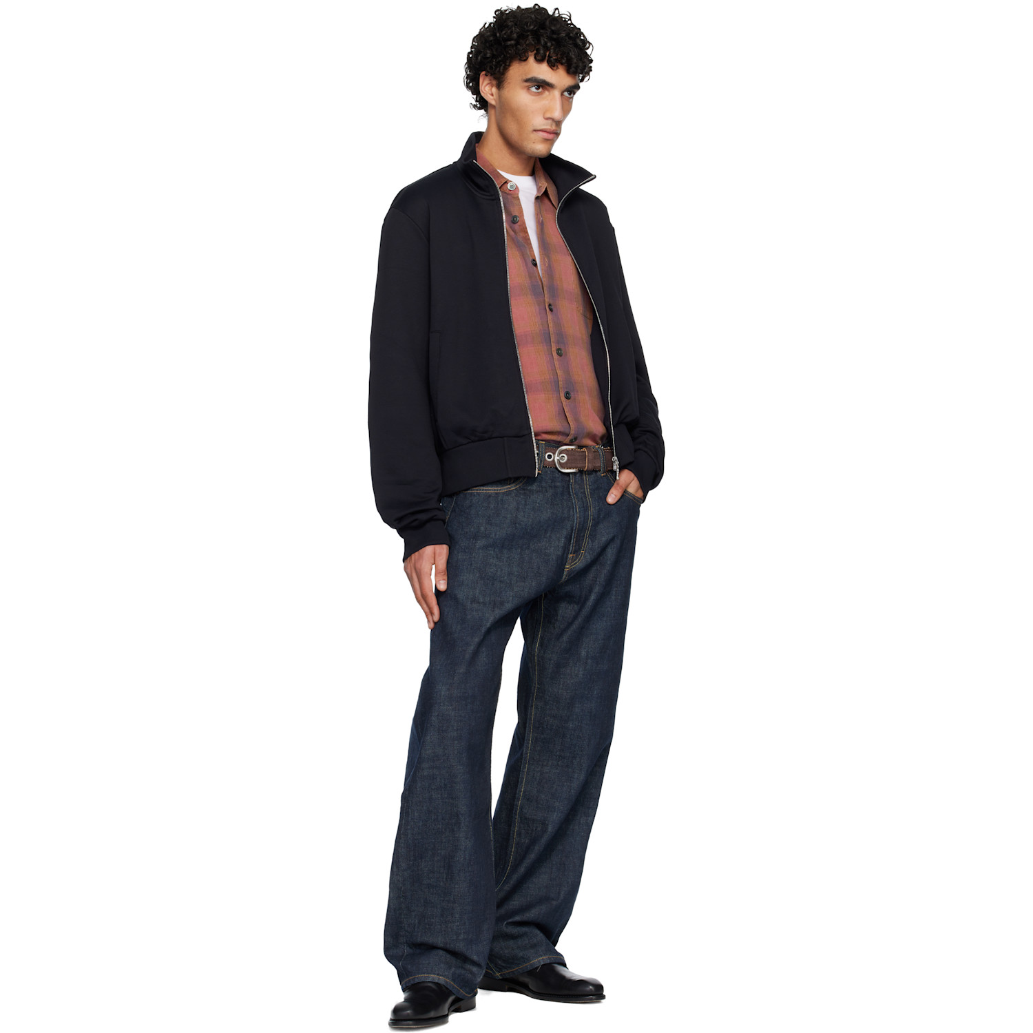  Our Legacy Brown Fringed Denim Belt 