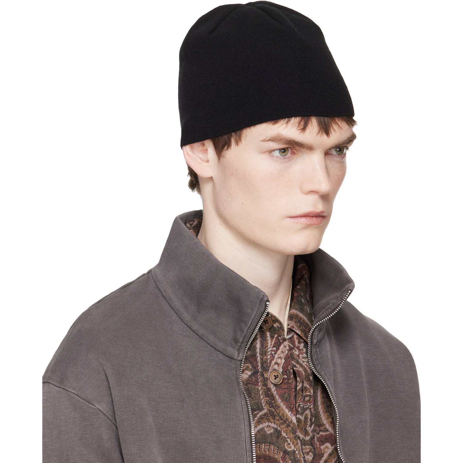  Our Legacy Black Merino Wool Beanie 