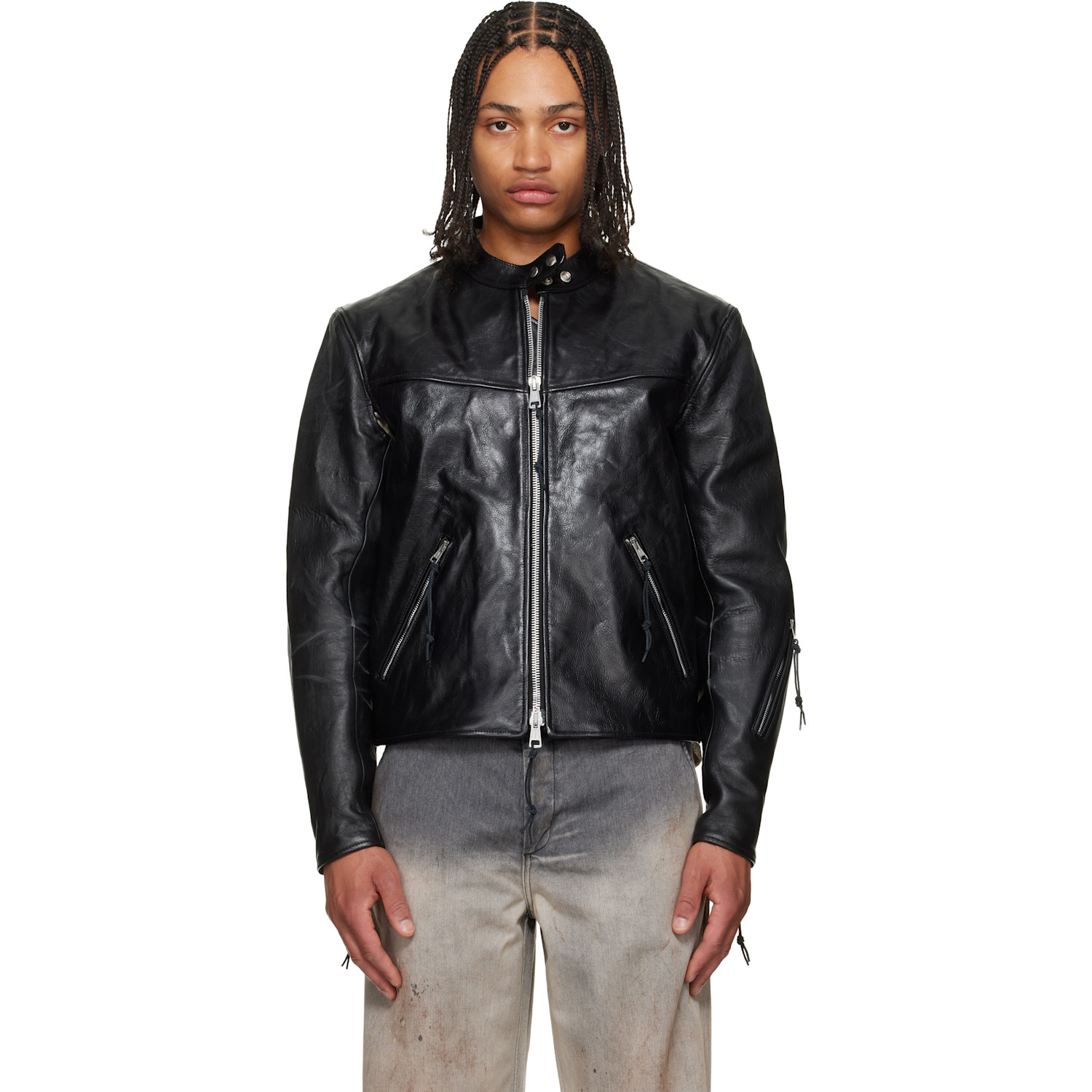 OUR LEGACY Black Yurei Leather Jacket