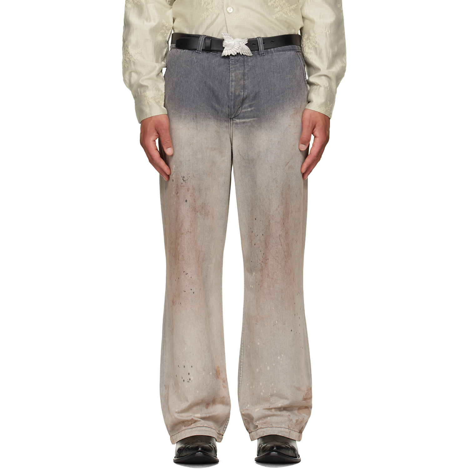 OUR LEGACY Gray Rig Chino Jeans