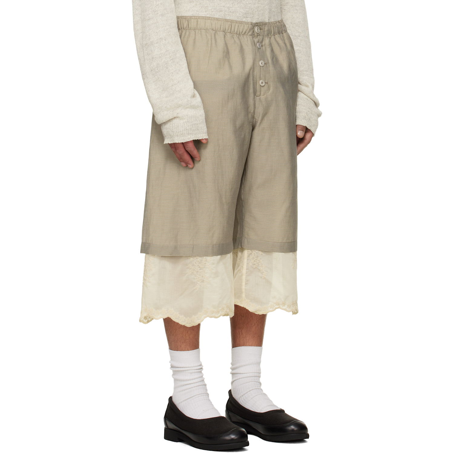  Our Legacy Beige Frill Shorts 