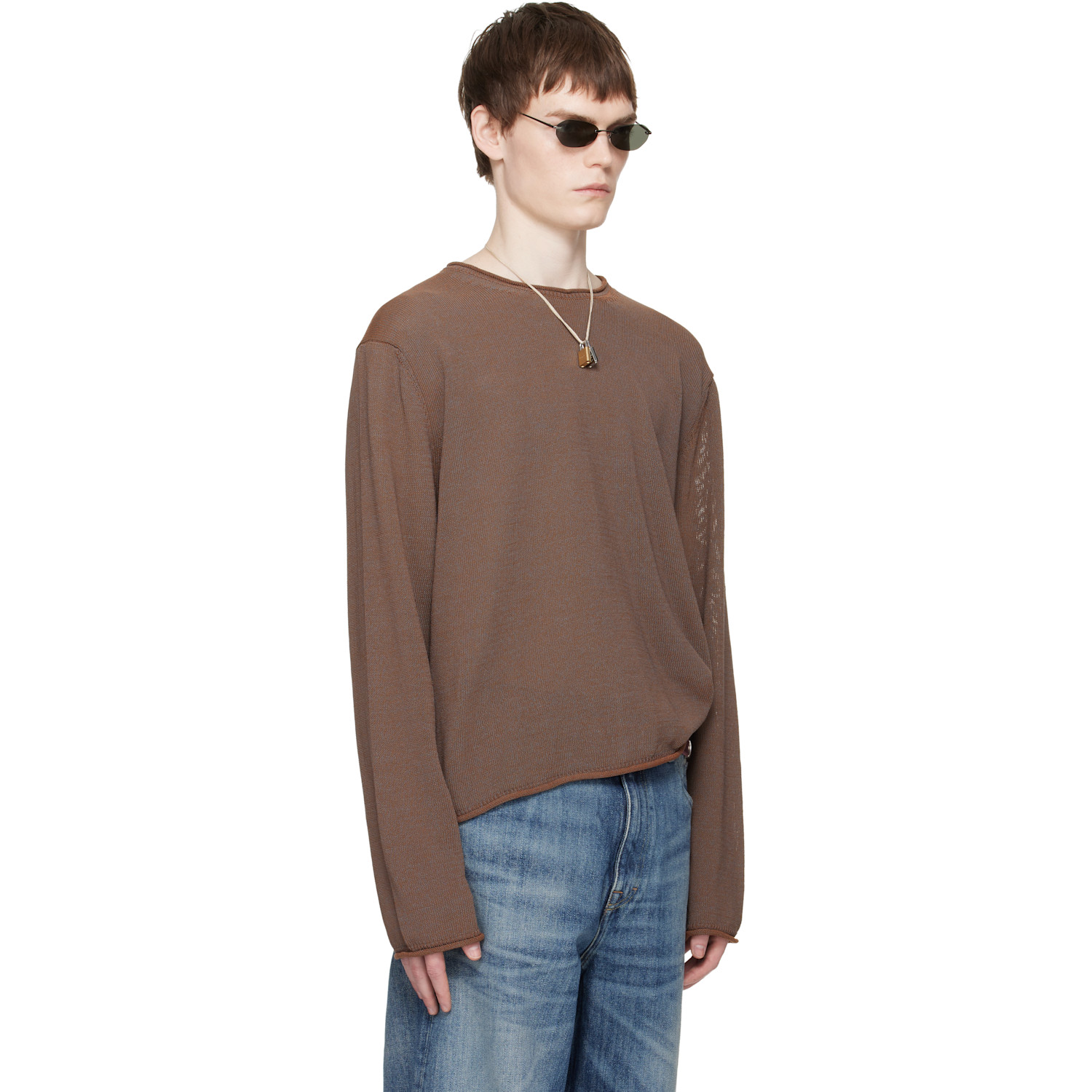  Our Legacy Brown Rigid Popover Sweater 