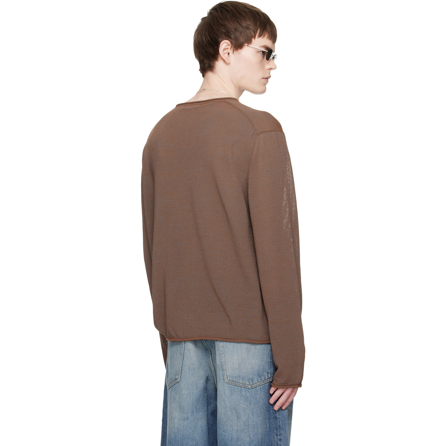  Our Legacy Brown Rigid Popover Sweater 