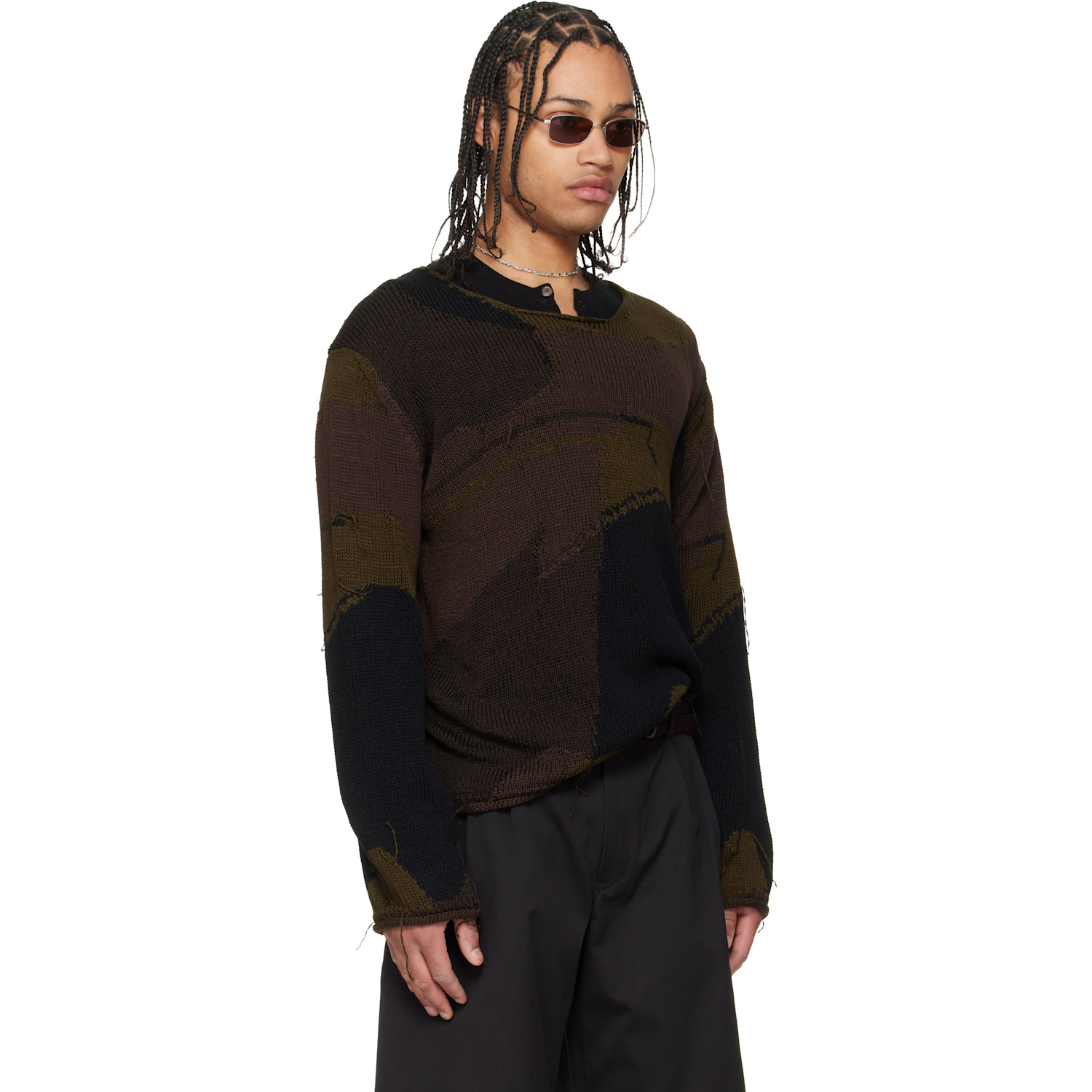  Our Legacy Brown Rigid Popover Sweater 