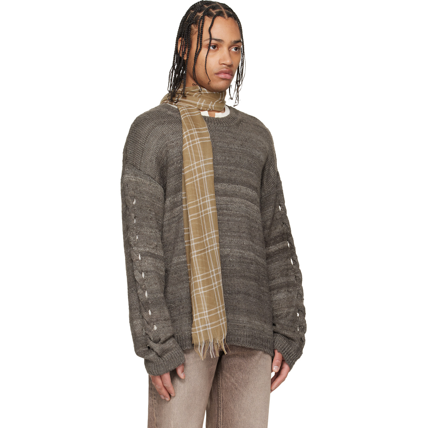  Our Legacy Brown Popover Roundneck Sweater 