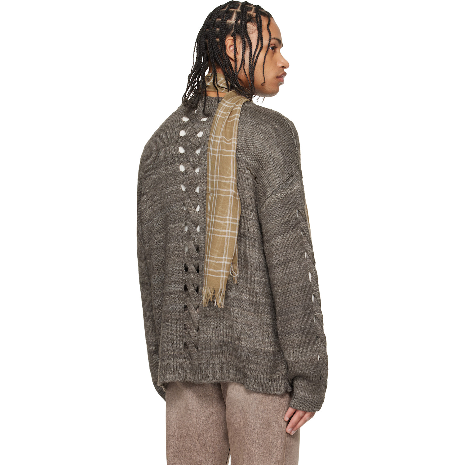  Our Legacy Brown Popover Roundneck Sweater 