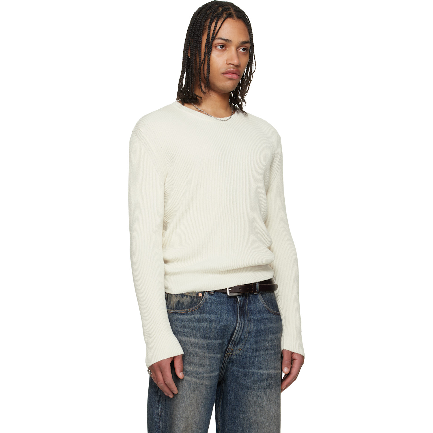  Our Legacy Off-white Compact Roundneck Sweater 