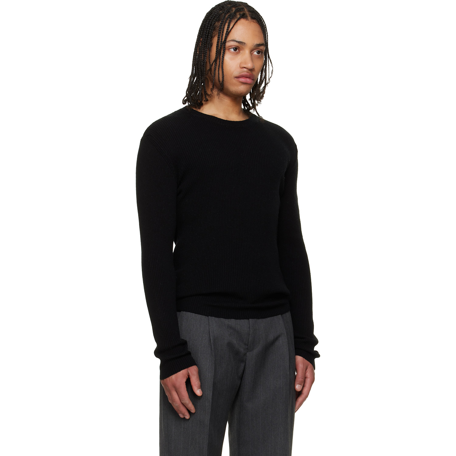  Our Legacy Black Compact Roundneck Sweater 