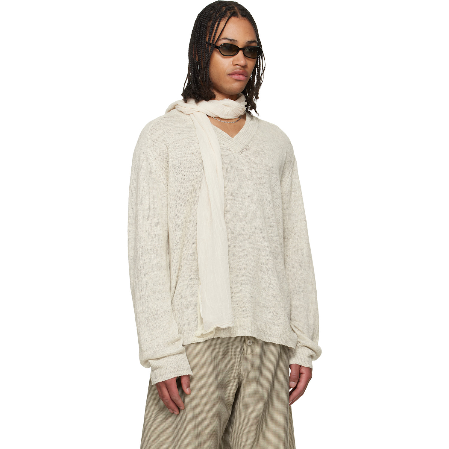  Our Legacy Off-white Rue V-neck Sweater 