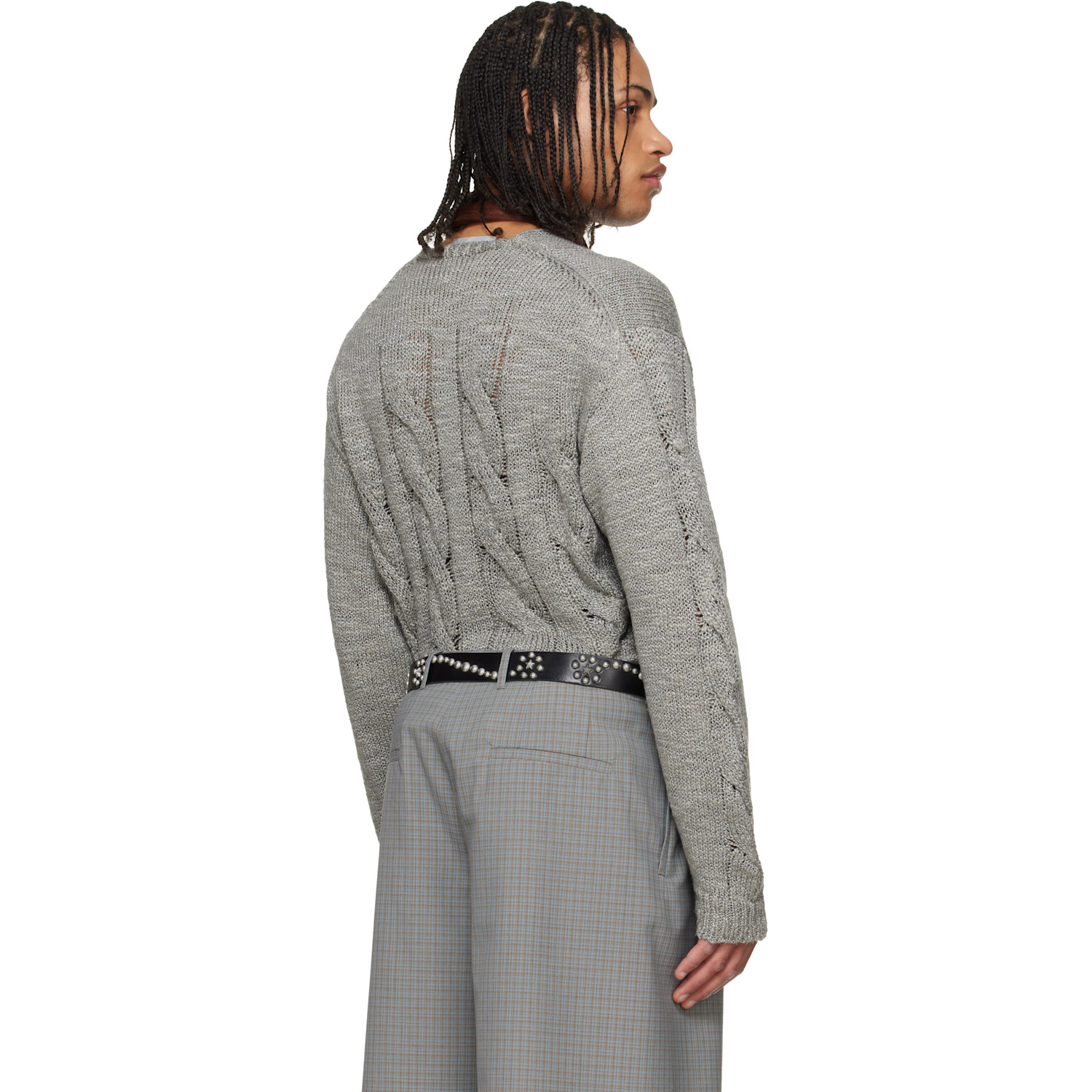  Our Legacy Gray Link V-neck Sweater 