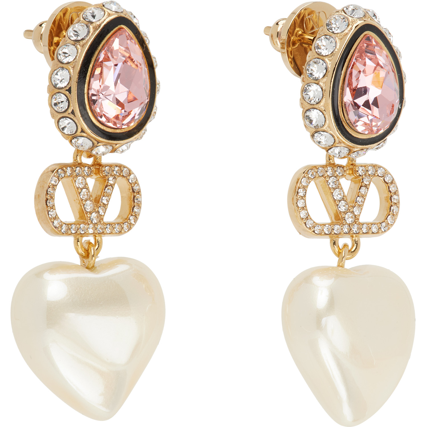  Valentino Garavani Vlogo Signature Faux-pearl Earrings 
