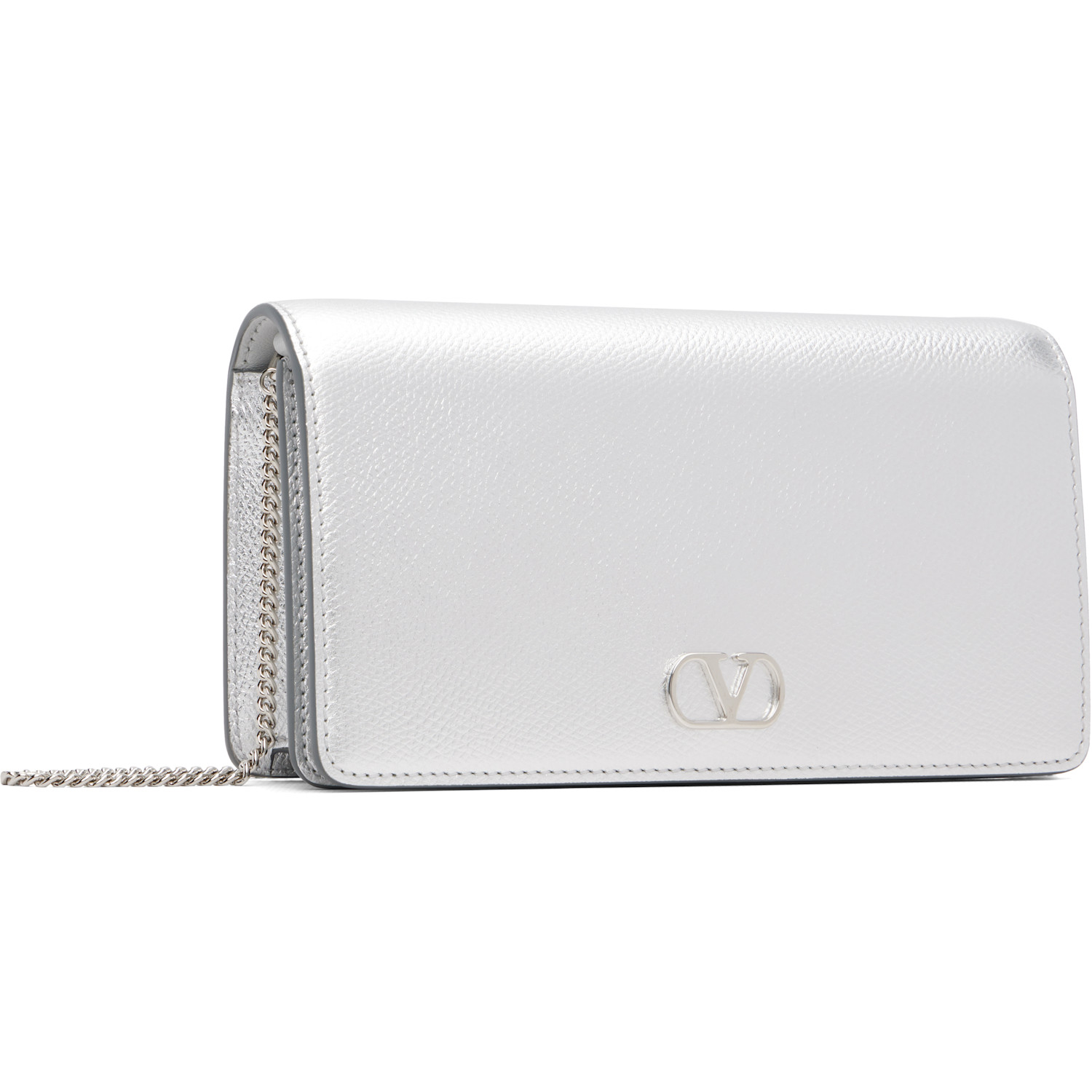  Valentino Garavani Silver Vlogo Signature Mini Shoulder Bag 