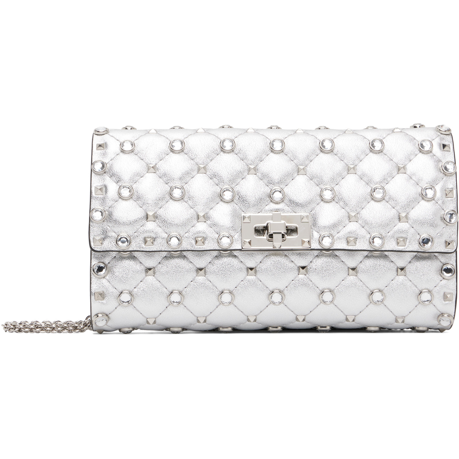 Valentino Garavani Silver Rockstud Spike Shoulder Bag
