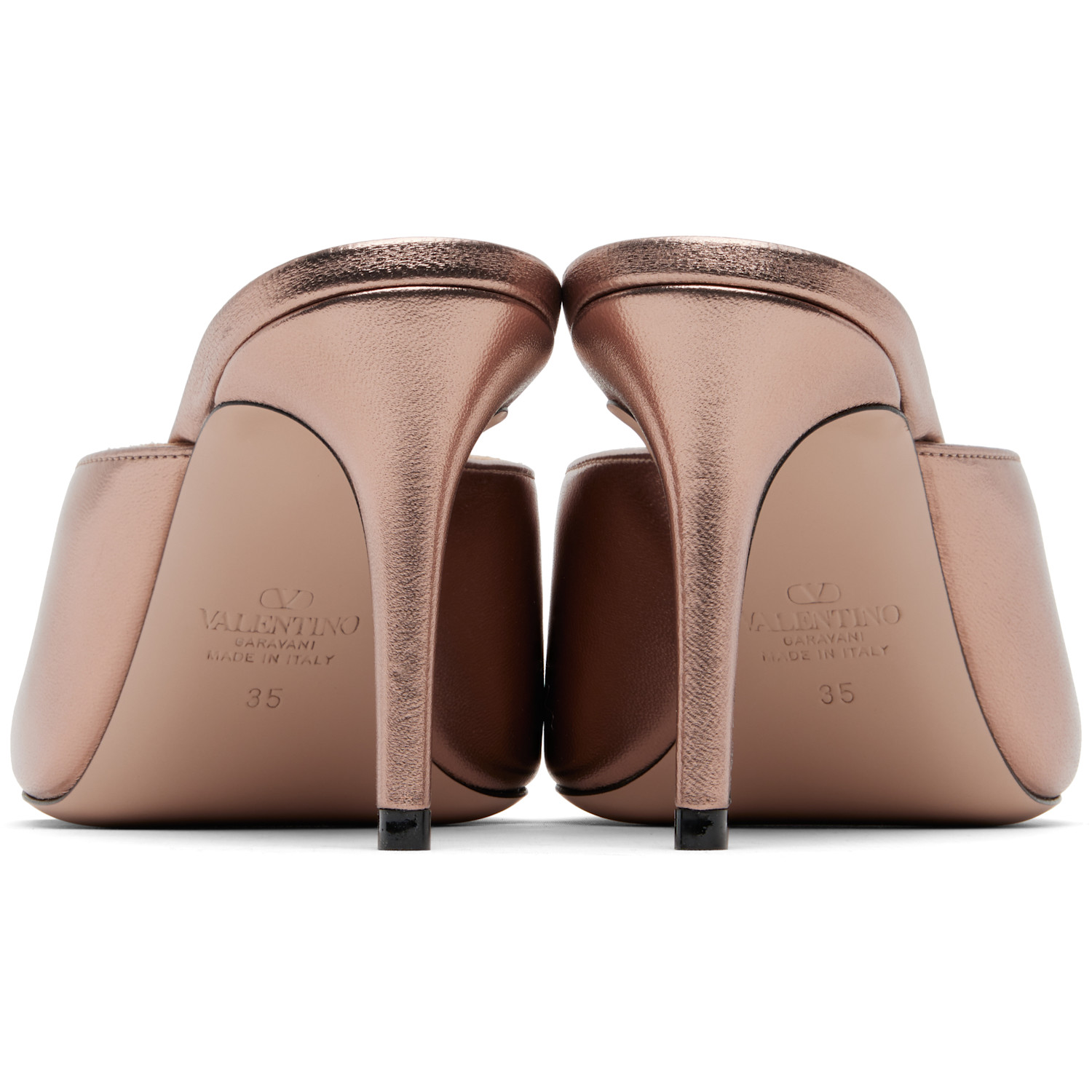  Valentino Garavani Pink Vlogo Signature Heeled Sandals 