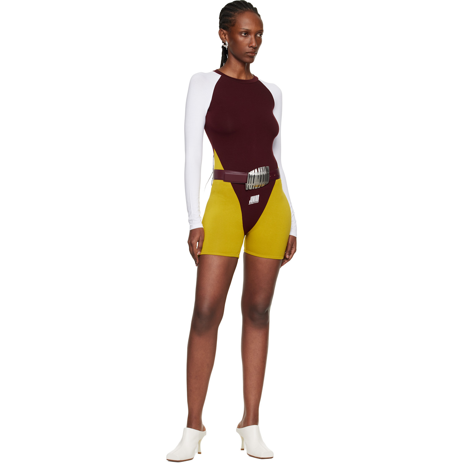  Jean Paul Gaultier Burgundy 'the Straight Junior' Belt 