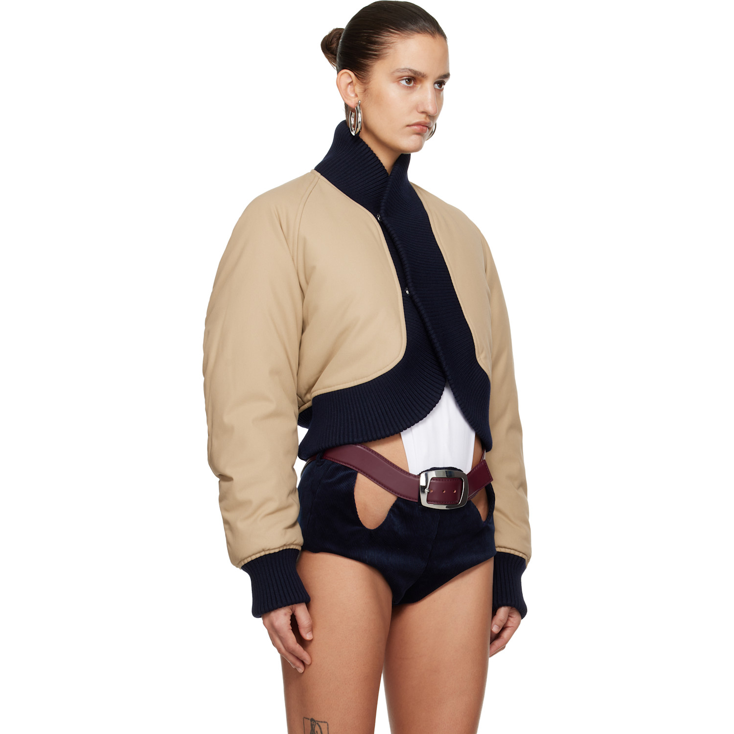  Jean Paul Gaultier Beige 'the Bomber' Jacket 