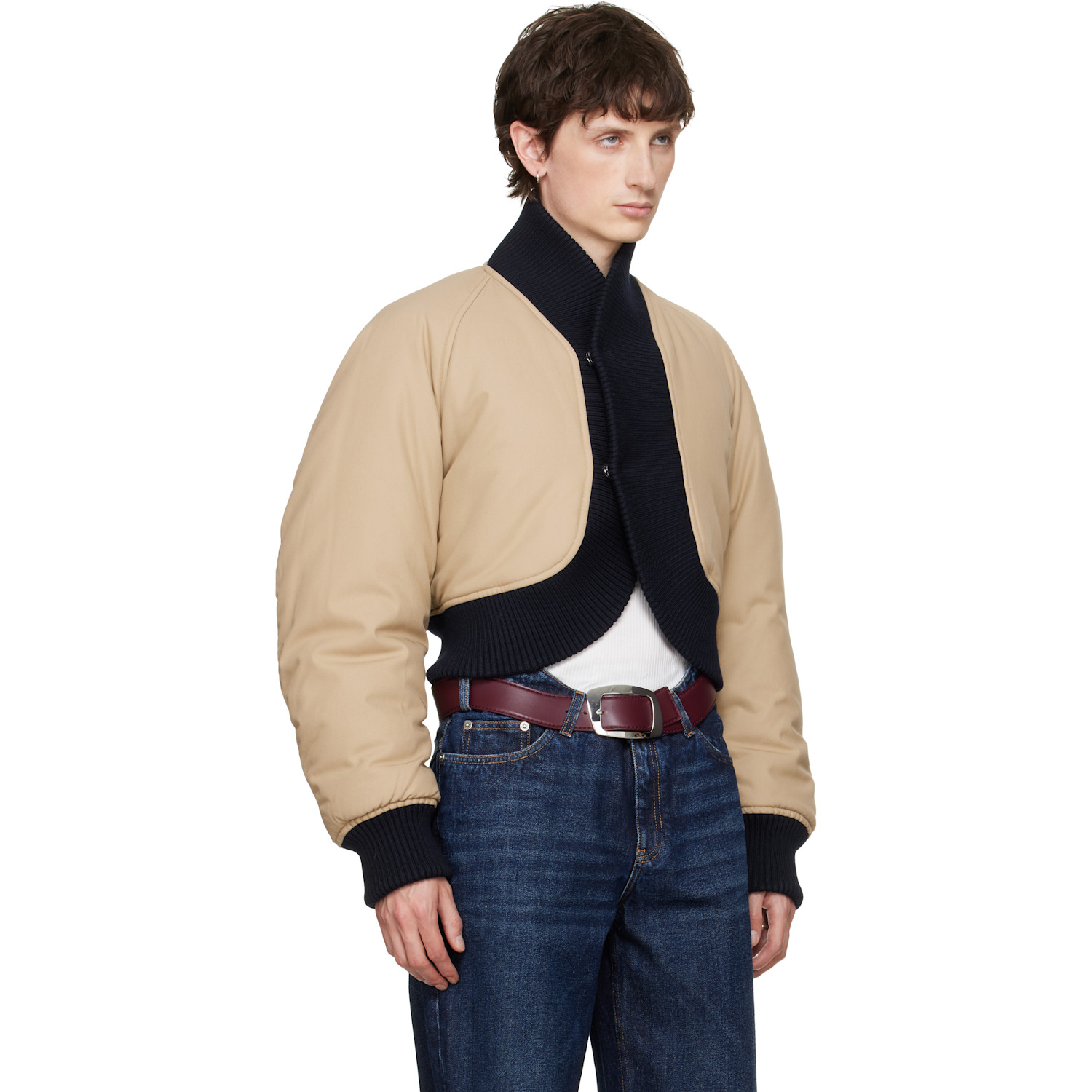  Jean Paul Gaultier Beige 'the Bomber' Jacket 