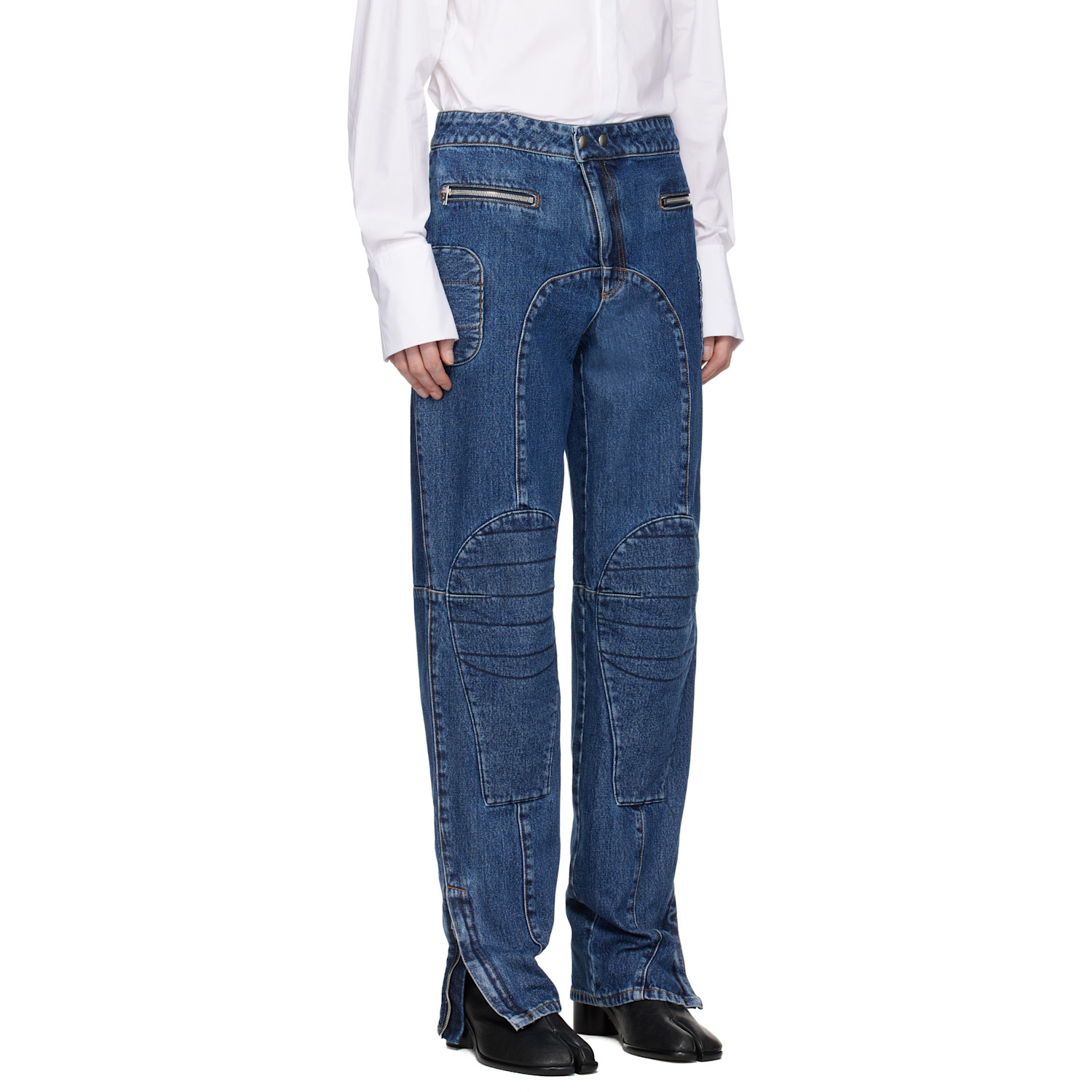  Jean Paul Gaultier Blue Patchwork Jeans 