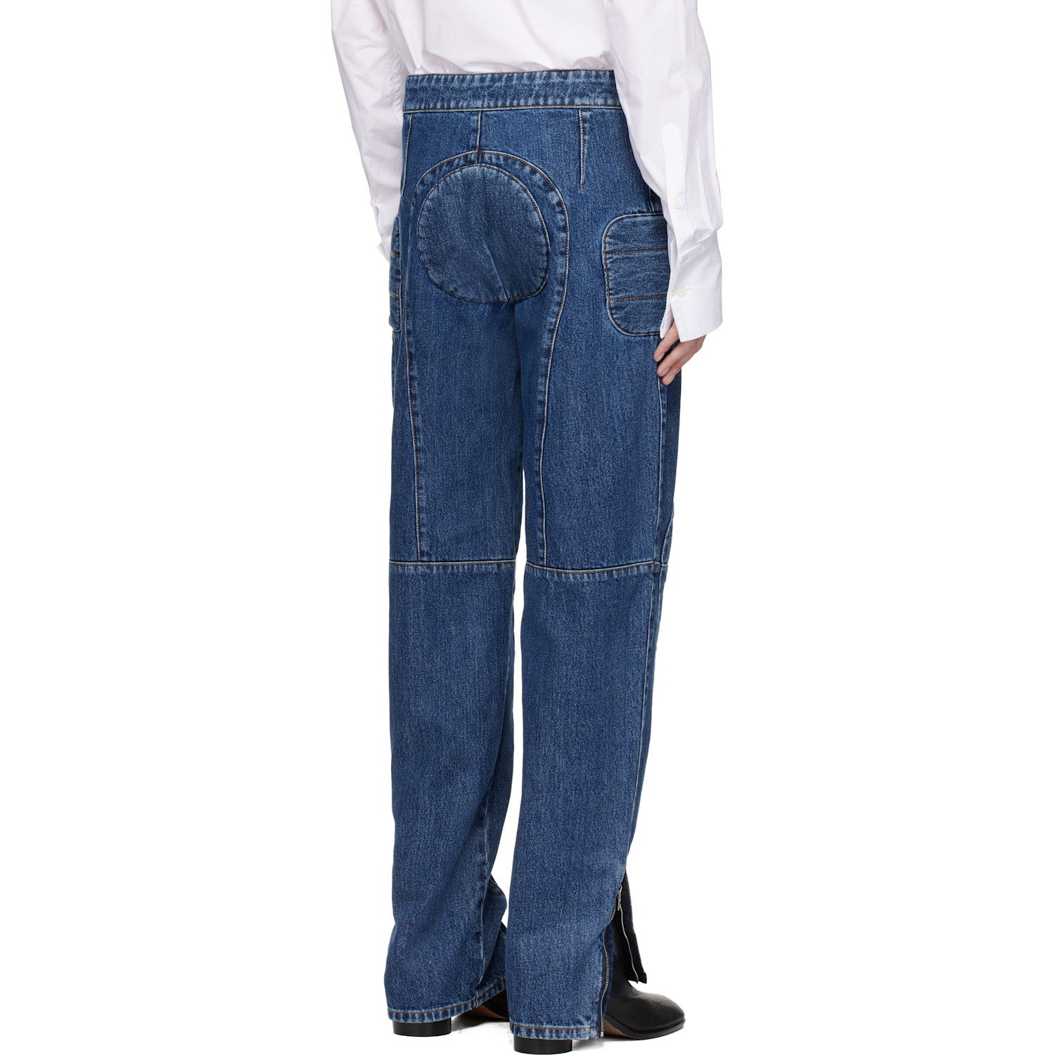  Jean Paul Gaultier Blue Patchwork Jeans 