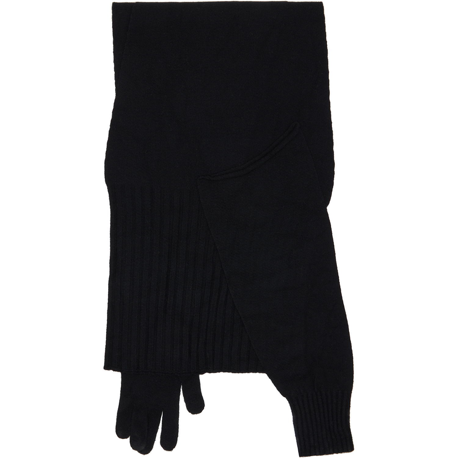  Issey Miyake Black November Sleeves Collection Stole Scarf 
