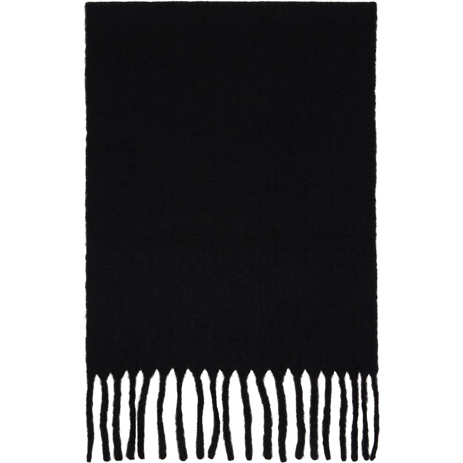 ISSEY MIYAKE Black Baby Alpaca Stole Scarf
