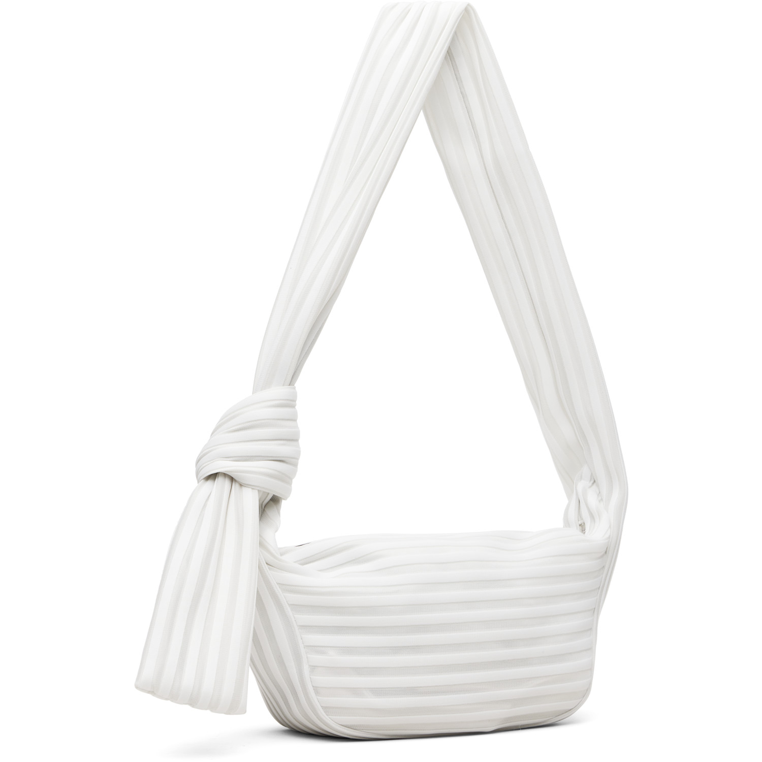  Issey Miyake Off-white Linear Knit 58 Bag 