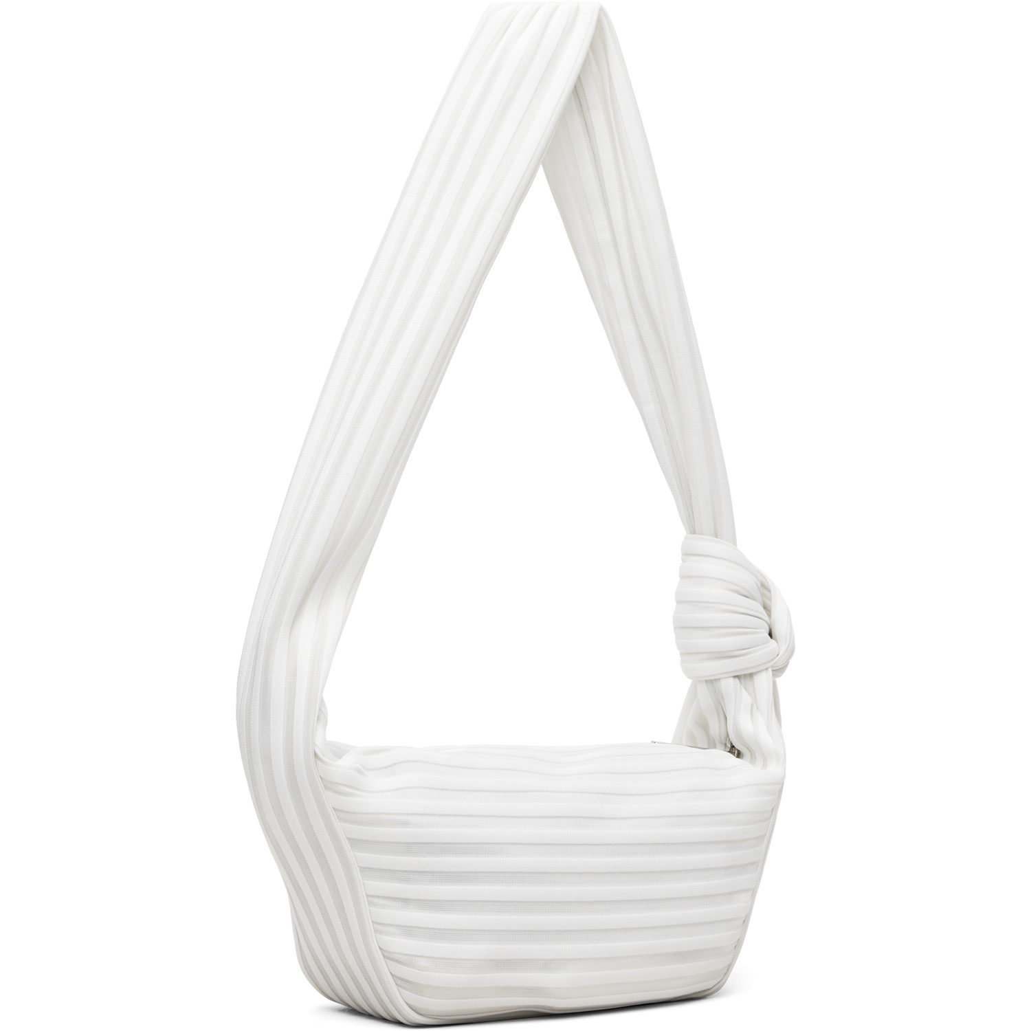  Issey Miyake Off-white Linear Knit 58 Bag 