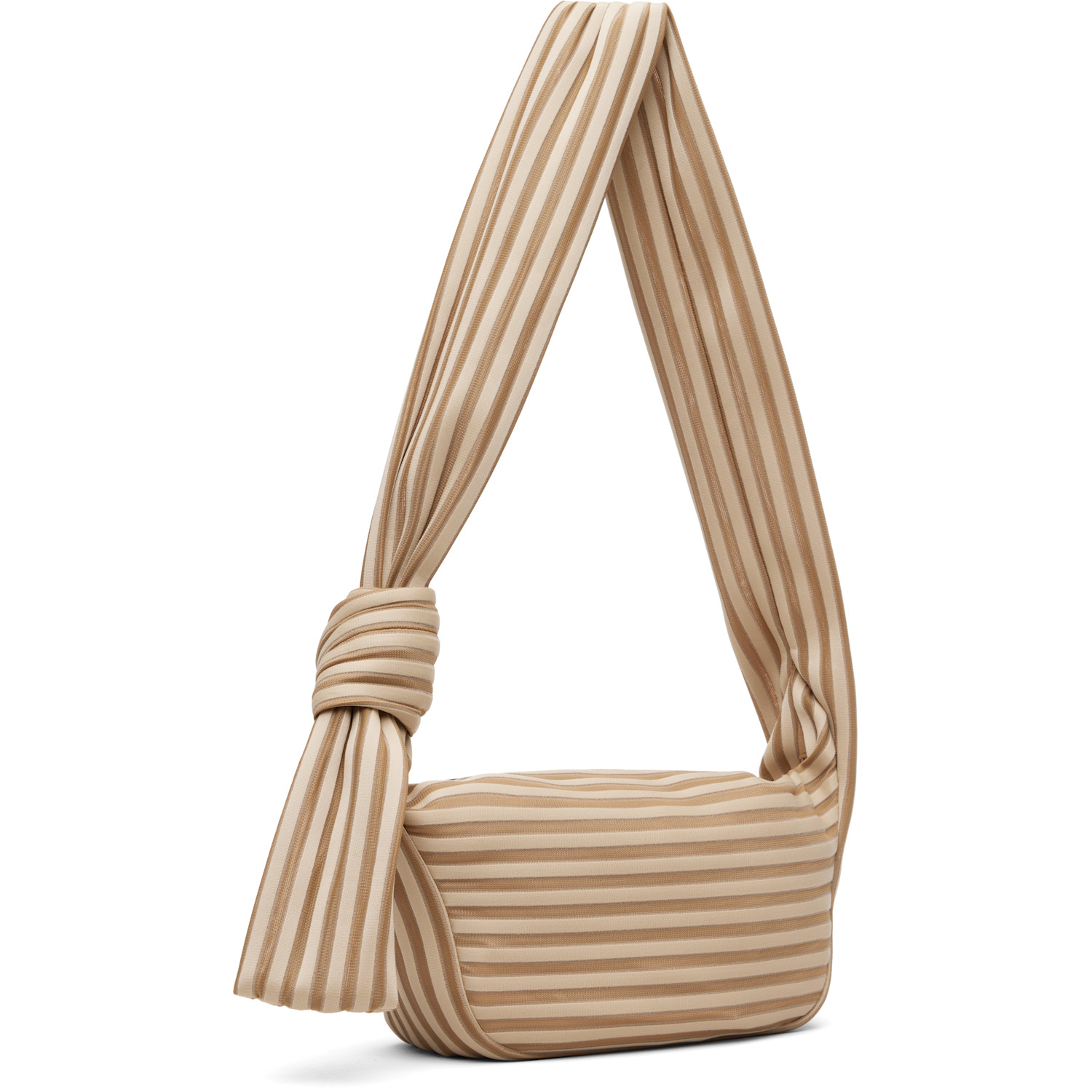  Issey Miyake Beige Linear Knit 58 Bag 