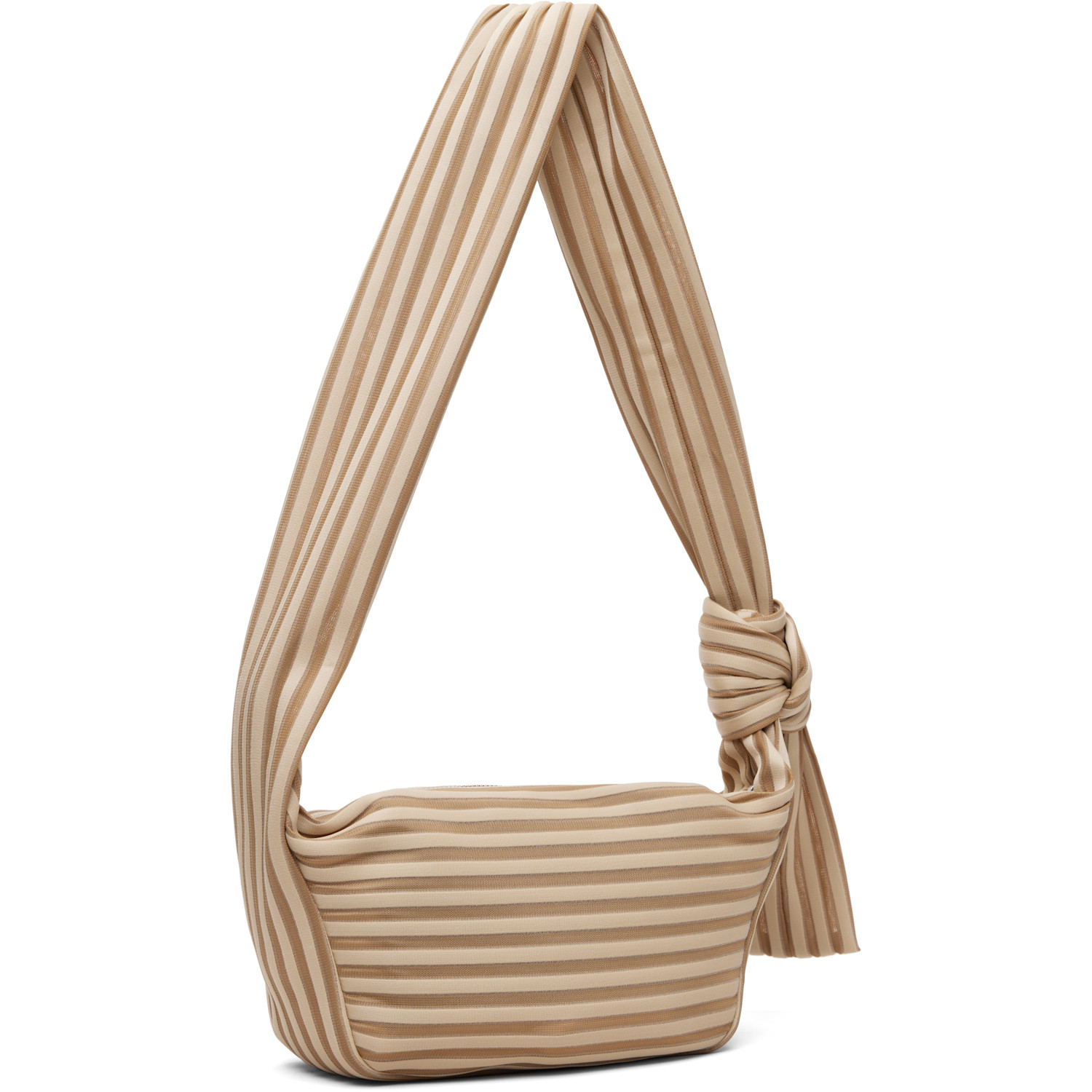  Issey Miyake Beige Linear Knit 58 Bag 