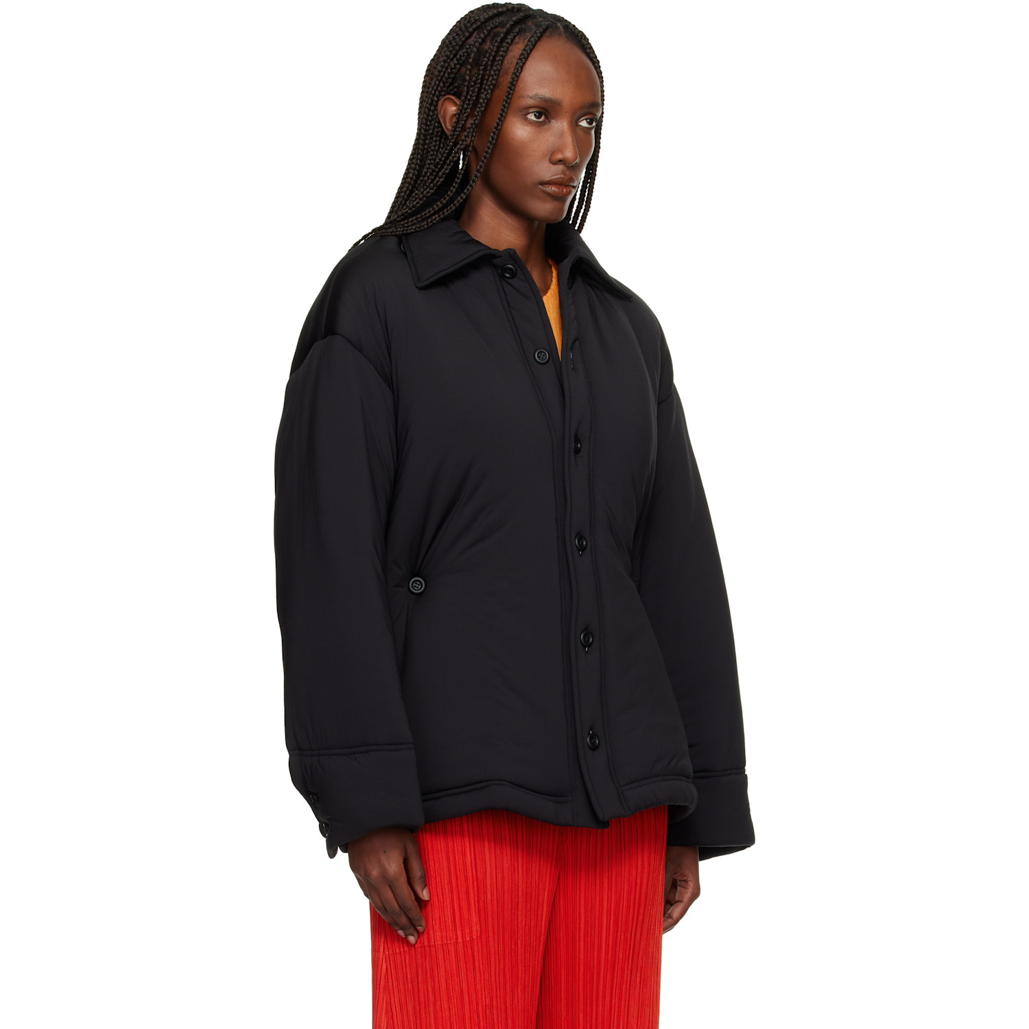  Issey Miyake Black Pumped-t Jacket 