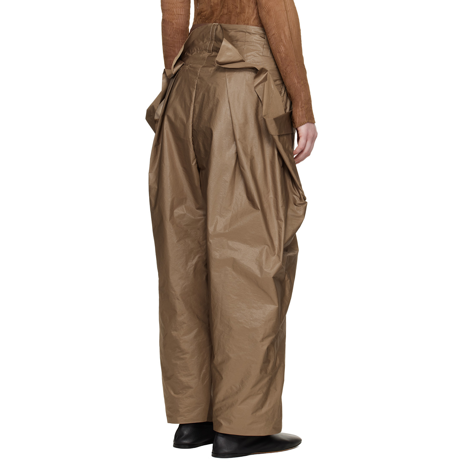  Issey Miyake Beige Aerial Steel Cargo Pants 