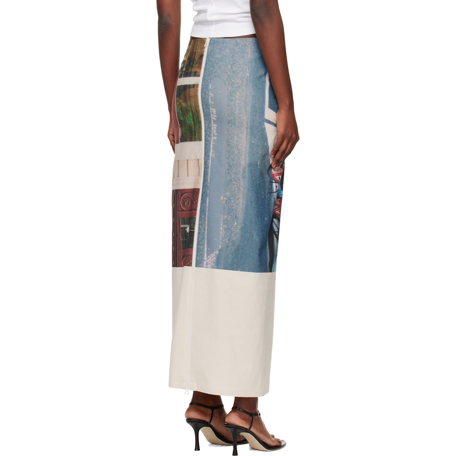  Issey Miyake Multicolor Street View Midi Skirt 