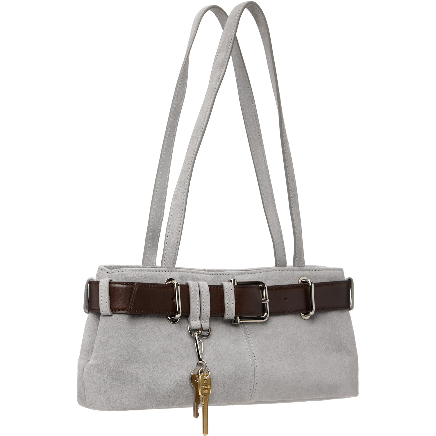  Osoi Gray Shoulder Brocle Mini Bag 