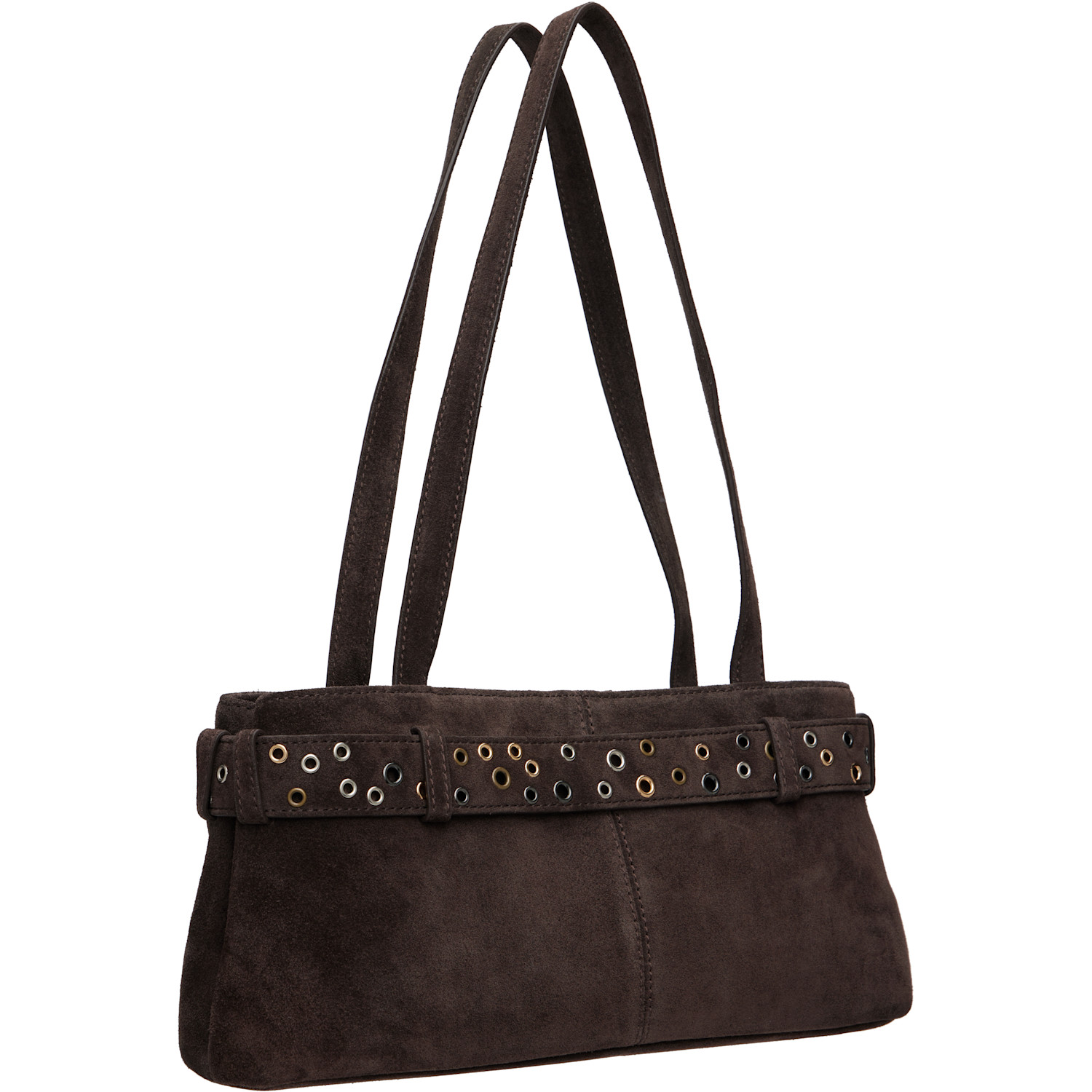  Osoi Brown Shoulder Brocle Mini Bag 