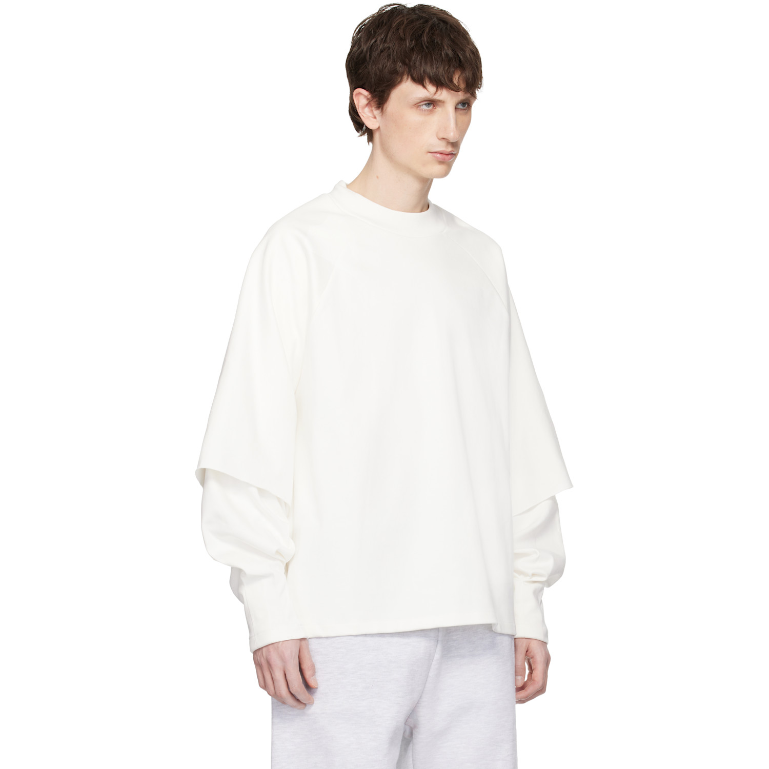  Seventh Off-white Raglan Layered Longsleeve T-shirt 