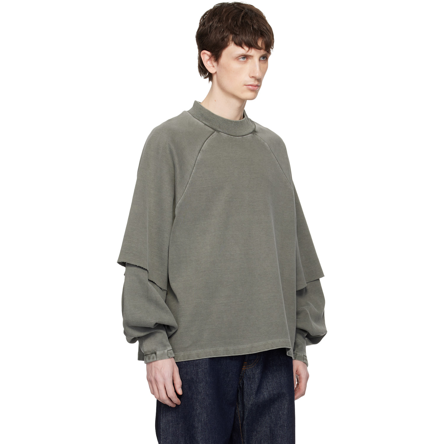  Seventh Gray Raglan Layered Longsleeve T-shirt 