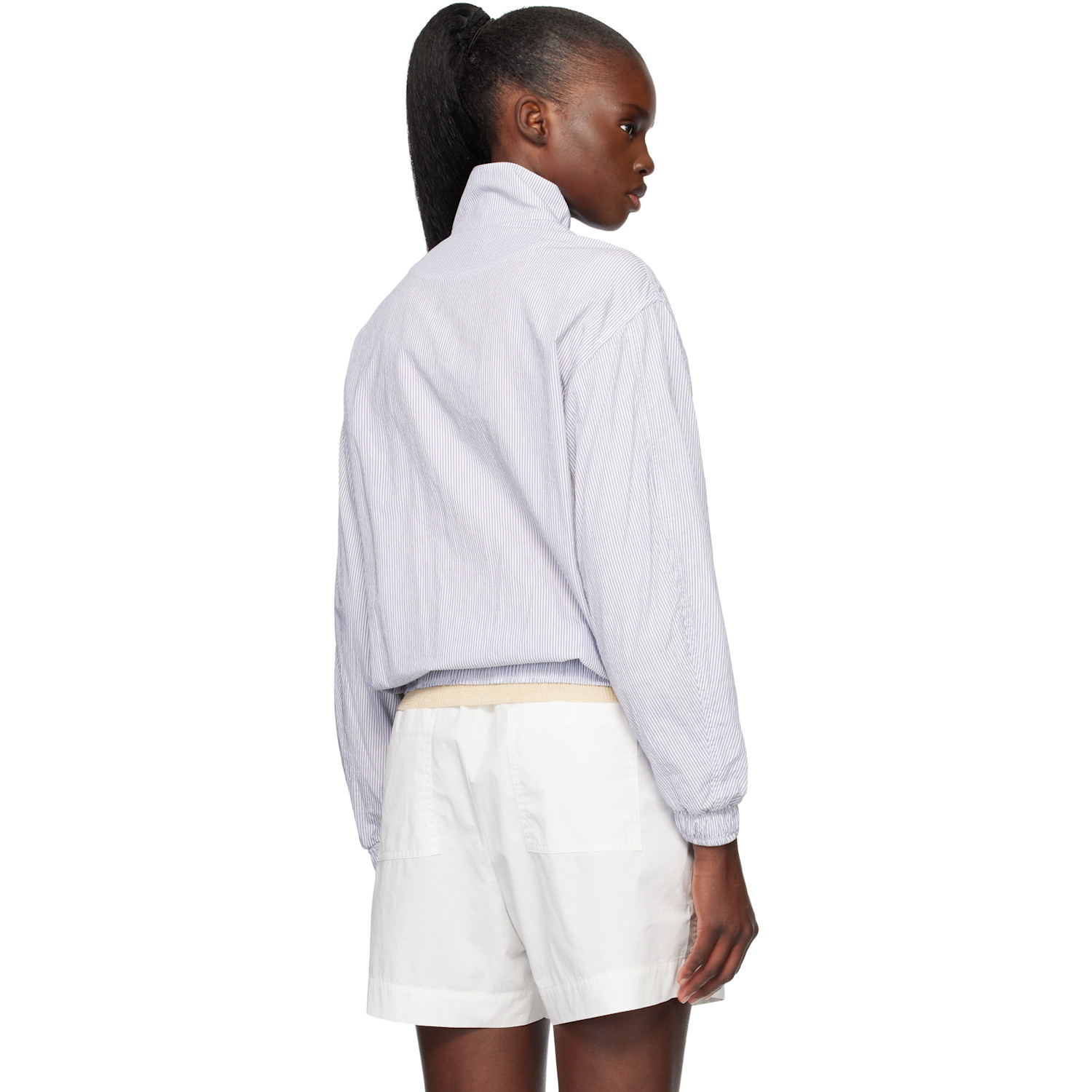  Nothing Written White & Gray Panny Harrington Jacket 