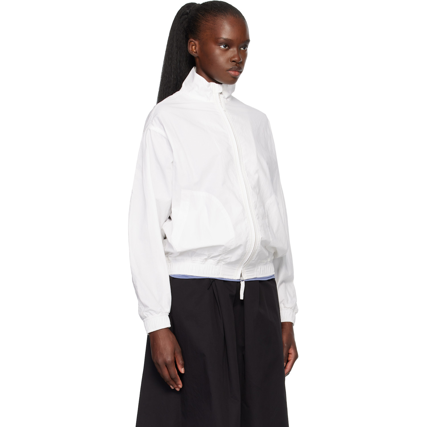  Nothing Written White Panny Harrington Jacket 